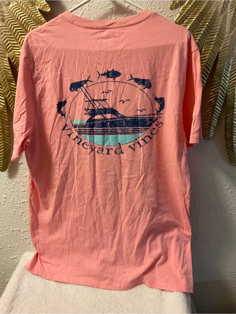 Vineyard Vines Shirt Mens Short Sleeve Crew T-Shirt boat Pocket Tee - Picture 2 of 4